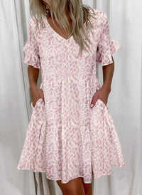 Heidi Mode | Pendelkleid mit V-Ausschnitt – Rosa