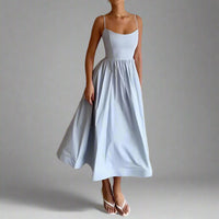 Kreszentia | Premium Strap Midi Dress für jeden Anlass – Blau