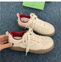 Damen Sportliche Sneaker mit atmungsaktiver Netzstruktur und rutschfester Sohle – Cremeweiß