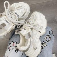 Damen Sportliche Sneakers mit innovativem Mesh-Gewebe und komfortabler Dämpfung – Cremeweiß