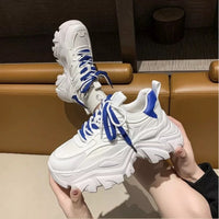 Damen Sportliche Chunky Sneakers mit hochflexiblem Sohlenprofil – Blau
