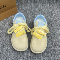 Damen Sportliche Sneaker mit einzigartigem Tiermotiv und elastischer Schnürung – Gelb