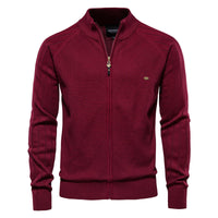 Logan™ | Offene Kragen-Strickjacke – Bordeaux