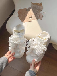 Damen Sneaker mit 3D-Rüschen-Design und atmungsaktivem Obermaterial – Beige