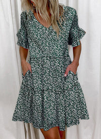 Heidi Mode | Pendelkleid mit V-Ausschnitt – Grün