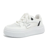 Damen Modische Sneakers mit dämpfender Sohle und atmungsaktiver Mesh-Oberfläche – Schwarz Weiß