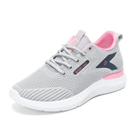 Damen Atmungsaktive und bequeme Sport Sneakers mit rutschfester Sohle – Grau