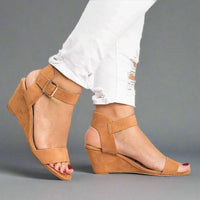 Walbira | Stilvolle Keilsandalen mit Komfort – Hellbraun
