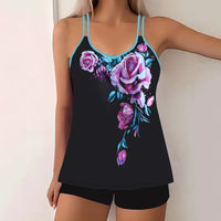 Tankini Set Mit Blumenmuster Für Damen | Sommer – Lila
