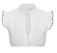 Damen Kurzarm Oktoberfest Dirndl Bluse – Hell Grün
