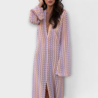 Elina – Maxikleid mit V-Ausschnitt und Urlaubs-Feeling – Rosa