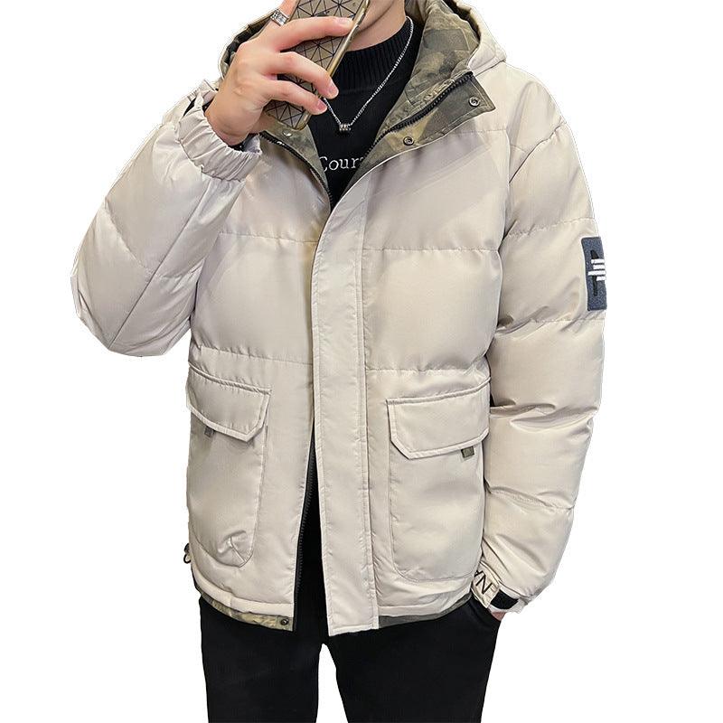 Olinaveia | Herren Daunenjacke mit Kapuze und Steppdesign