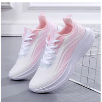 Damen Sportliche Leichtgewicht Sneakers mit atmungsaktivem Obermaterial und flexibler Laufsohle – Rosa