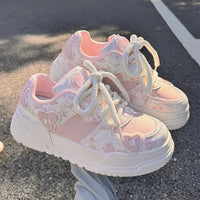 Damen Trendige Chunky Sneakers mit verspieltem Design und flexibler Sohle – Rosa