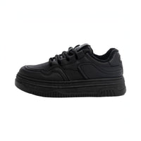 Damen Bequeme Sneakers mit rutschfester Sohle und Warmfutter – Schwarz