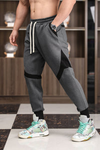 Elian | Farbblock Jogginghose – Dunkelgrau