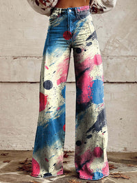 Elena | Bequeme Damenhose mit weitem Streifen Design – Mehrfarbig 3