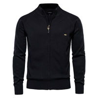 Logan™ | Offene Kragen-Strickjacke – Schwarz