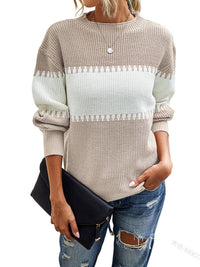 Damen GESTREIFTER PULLOVER | MODISCHER KOMFORT GARANTIERT – Beige