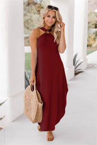 Claire™ | Neckholder-Kleid – Rot