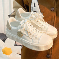 Damen Bequeme Sneakers mit verspieltem Design und komfortabler Sohle – Offwhite