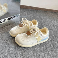Damen modische und bequeme Sneakers – Gelbblau