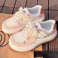 Damen modische Plateau-Sneaker mit luftiger Sohle und bequemer Dämpfung – Rosa