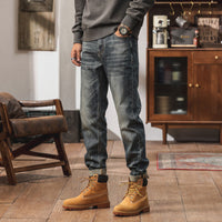 Elliott | Retro Slim Fit Stretch-Jeans – Blau