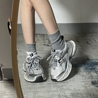 Damen Sportliche Chunky Sneakers mit innovativer Dämpfungstechnologie – Silber