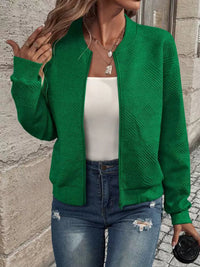 Minimalistische Übergangsjacke für Damen | Lässig – Grün