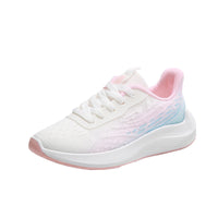Damen Atmungsaktive Lauf-Sneaker mit flexibler Dämpfung und rutschfester Sohle – Weißrosa