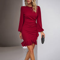 Lyla | Elegantes schmeichelhaftes Kleid – Rot