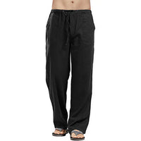 Heidi leinenhose mit kordelzug – Schwarz