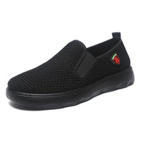 Damen Slip-On Sneakers aus atmungsaktivem Mesh mit komfortabler Dämpfung – Schwarz