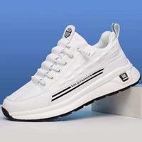 Damen Sportliche Sneaker mit rutschfester Sohle und atmungsaktivem Design – Weiß
