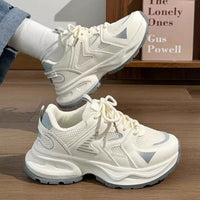 Damen Atmungsaktive Fitness-Sneaker mit dämpfender Sohle und modernem Design – Hellgrau