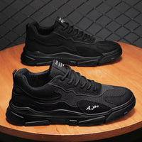 Damen Sportliche High-Performance Sneakers mit atmungsaktivem Mesh-Obermaterial und rutschfester Sohle – Schwarz
