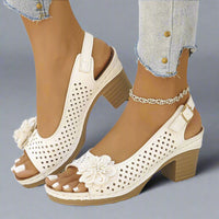 Benigna | Komfort-Sandalen mit Schnalle – Weiß