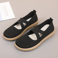 Damen Bequeme und atmungsaktive Slip-On Sneakers – Schwarz