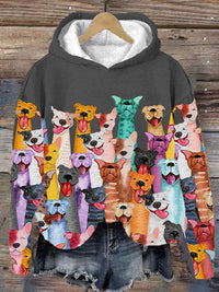 Qoanithae | Sweatshirt mit Tiermuster – Dunkelgrau