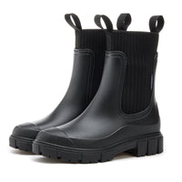 VALERIE | Klassische wasserdichte Chelsea-Stiefeletten – Schwarz