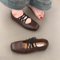 Damen Ballerinas mit innovativem Kreuzband-Design – Braun
