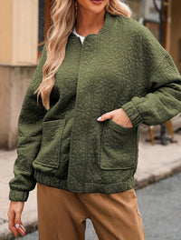 Jacke Damen Übergang mit floralem Muster | Leicht &amp; Kurz – Grün