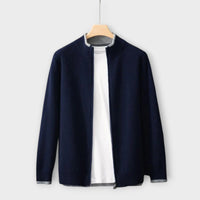 Levin - Sanfte Kaschmir Zip-Jacke – Marine