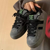 Damen Sportliche Sneakers mit strapazierfähigem Obermaterial und rutschfester Sohle – Schwarzgrün
