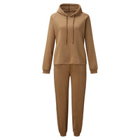 Heidi-Mode | Lässiges Kapuzenpullover Zweiteiler-Set – Khaki