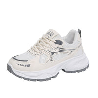 Damen Trend Sneakers mit atmungsaktivem Mesh-Obermaterial und dämpfender Sohle – Weiß
