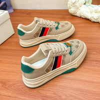 Damen Modische Sneakers mit strapazierfähigem Obermaterial und komfortabler Polsterung – Khaki