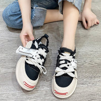 Damen Sneakers mit trendigem Design und rutschfester Sohle – Schwarz