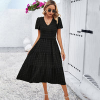 Lola | Figurbetontes Polka Dot Kleid – Schwarz